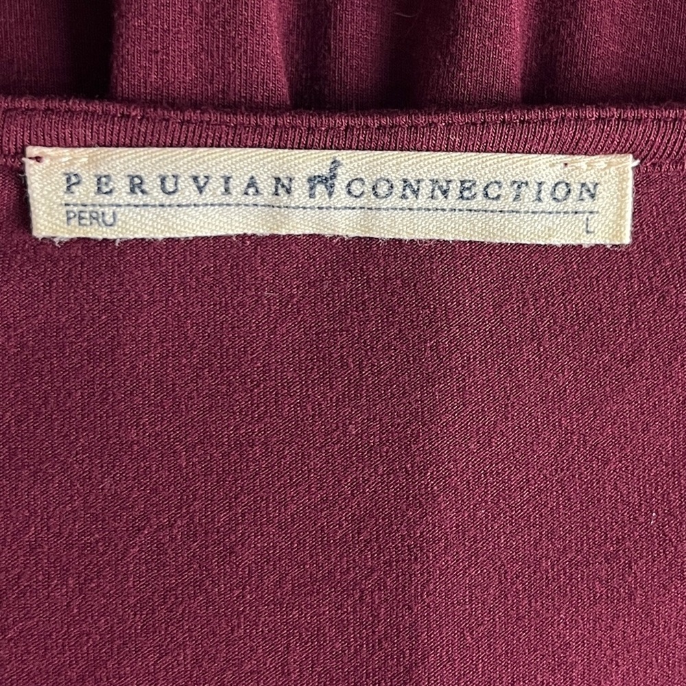 Peruvian Connection Astrid Dress in Wine - sz Large - Picture 6 of 8